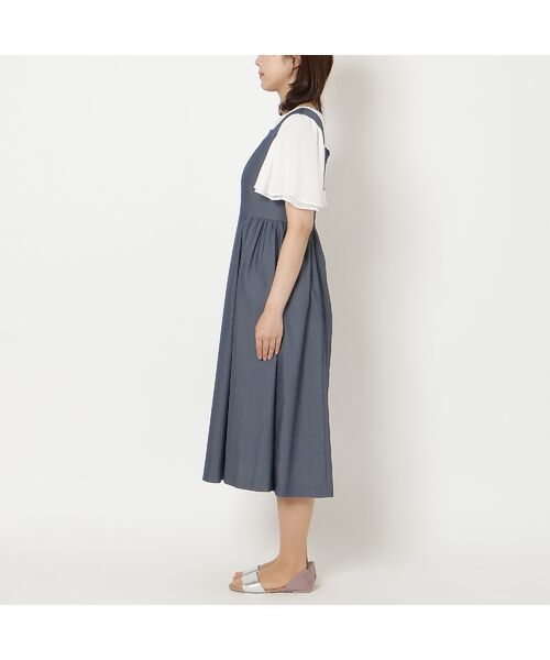 Rose Tiara / ローズティアラ ミニ丈・ひざ丈ワンピース | 【接触冷感】バックシャーリングジャンパースカート | 詳細9