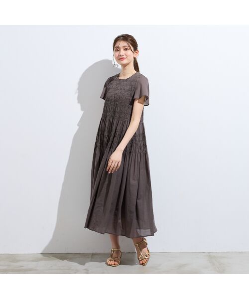 Rose Tiara / ローズティアラ ミニ丈・ひざ丈ワンピース | シャーリングマキシ丈ワンピース | 詳細2