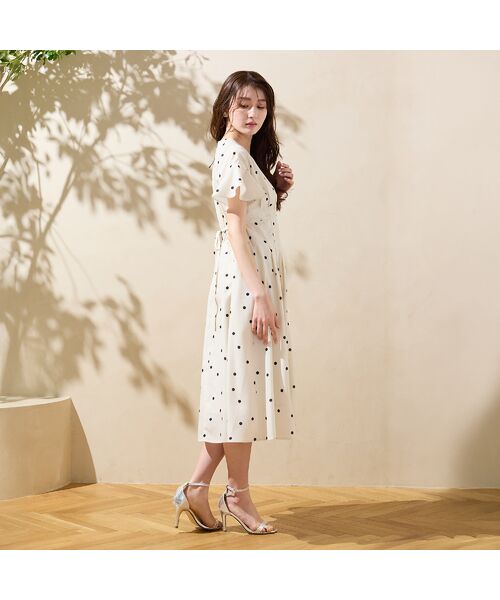 Rose Tiara / ローズティアラ ミニ丈・ひざ丈ワンピース | フレア袖ドットワンピース | 詳細3