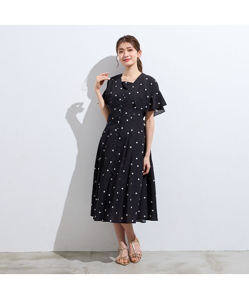 Rose Tiara / ローズティアラ ミニ丈・ひざ丈ワンピース | フレア袖ドットワンピース | 詳細5
