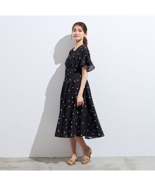 Rose Tiara / ローズティアラ ミニ丈・ひざ丈ワンピース | フレア袖ドットワンピース | 詳細6