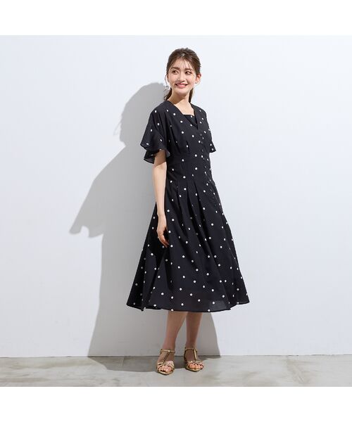 Rose Tiara / ローズティアラ ミニ丈・ひざ丈ワンピース | フレア袖ドットワンピース | 詳細7