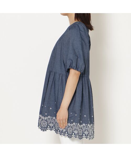 Rose Tiara / ローズティアラ シャツ・ブラウス | スカラ刺繍チュニック | 詳細3