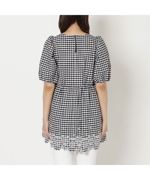 Rose Tiara / ローズティアラ シャツ・ブラウス | スカラ刺繍チュニック/ ギンガムチェック | 詳細6