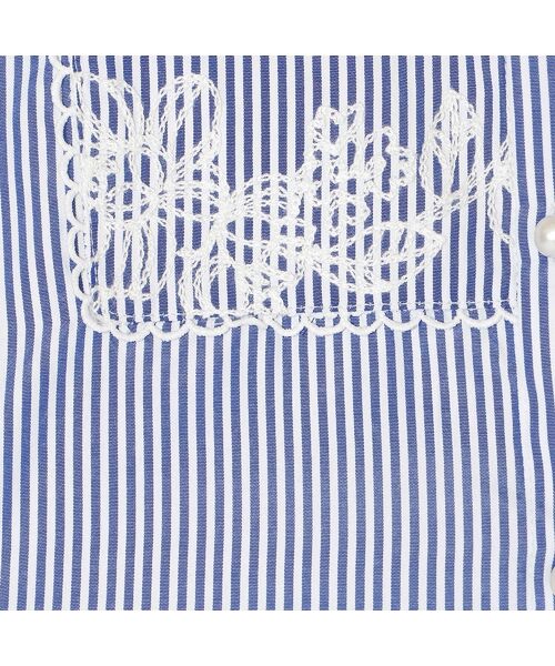 Rose Tiara / ローズティアラ シャツ・ブラウス | ストライプ刺繍パフスリーブブラウス | 詳細10