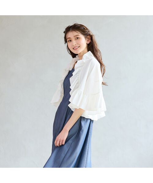 Rose Tiara / ローズティアラ その他アウター | 【接触冷感/UVカット/遮熱】ラッフルボレロ | 詳細2