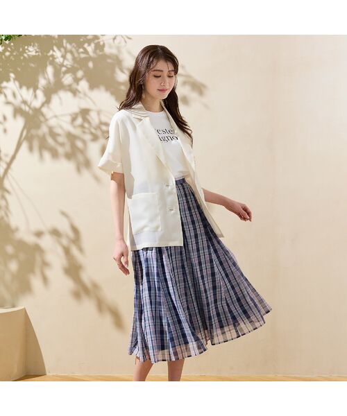 Rose Tiara / ローズティアラ テーラードジャケット | 【接触冷感/防シワ】オーガンジーオーバージャケット | 詳細2