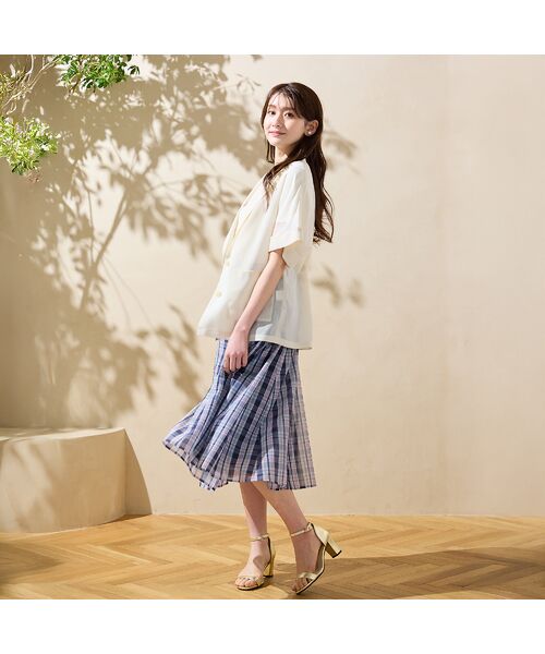 Rose Tiara / ローズティアラ テーラードジャケット | 【接触冷感/防シワ】オーガンジーオーバージャケット | 詳細3