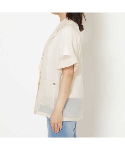 Rose Tiara / ローズティアラ テーラードジャケット | 【接触冷感/防シワ】オーガンジーオーバージャケット | 詳細8
