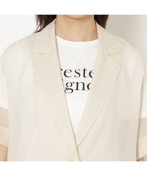 Rose Tiara / ローズティアラ テーラードジャケット | 【接触冷感/防シワ】オーガンジーオーバージャケット | 詳細10