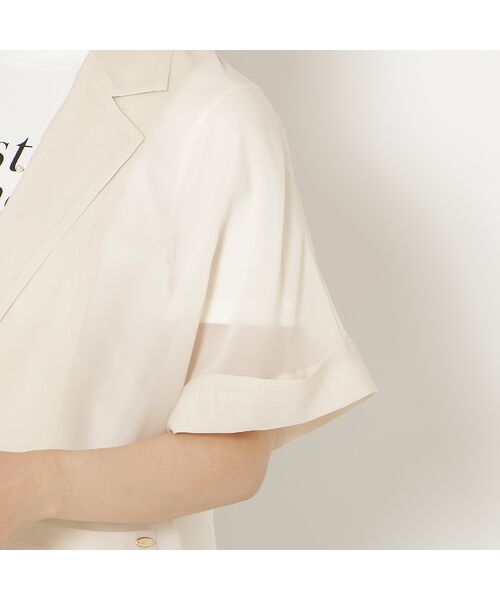 Rose Tiara / ローズティアラ テーラードジャケット | 【接触冷感/防シワ】オーガンジーオーバージャケット | 詳細12