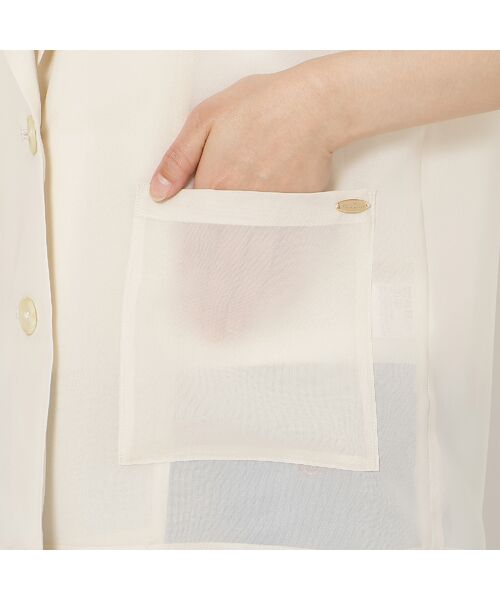 Rose Tiara / ローズティアラ テーラードジャケット | 【接触冷感/防シワ】オーガンジーオーバージャケット | 詳細14