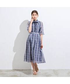 Rose Tiara / ローズティアラ シャツ・ブラウス | 【セットアップ対応】マドラスチェック風プリントフリルカラーブラウス