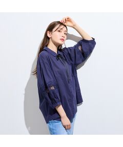 Rose Tiara / ローズティアラ シャツ・ブラウス | 【綿100%】レース切替ブラウス