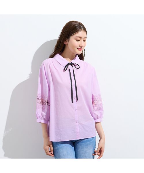 Rose Tiara / ローズティアラ シャツ・ブラウス | 【綿100%】レース切替ブラウス | 詳細5