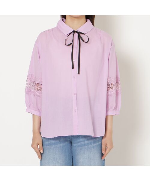 Rose Tiara / ローズティアラ シャツ・ブラウス | 【綿100%】レース切替ブラウス | 詳細8