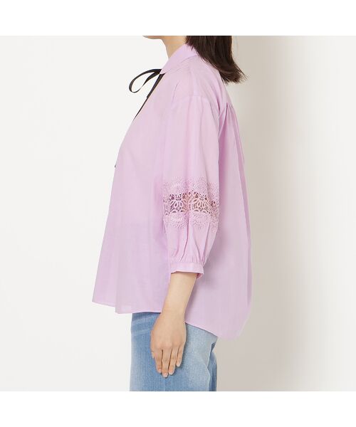 Rose Tiara / ローズティアラ シャツ・ブラウス | 【綿100%】レース切替ブラウス | 詳細9