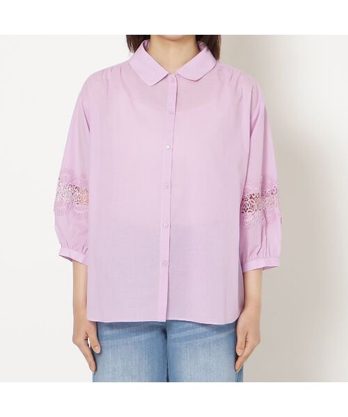 Rose Tiara / ローズティアラ シャツ・ブラウス | 【綿100%】レース切替ブラウス | 詳細11