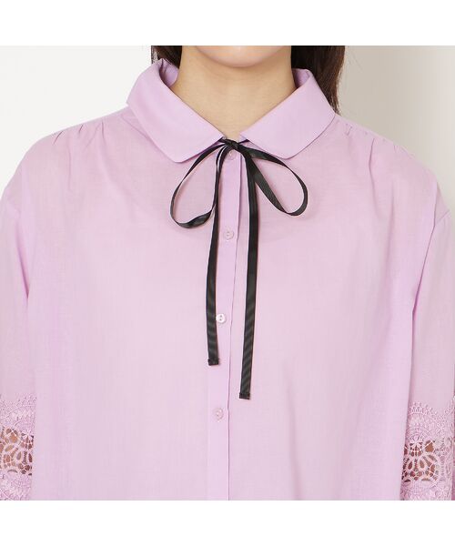 Rose Tiara / ローズティアラ シャツ・ブラウス | 【綿100%】レース切替ブラウス | 詳細12