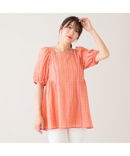 Rose Tiara / ローズティアラ シャツ・ブラウス | シズルチェックペプラムブラウス | 詳細4