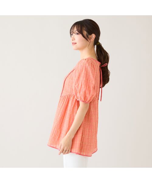 Rose Tiara / ローズティアラ シャツ・ブラウス | シズルチェックペプラムブラウス | 詳細6