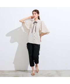 Rose Tiara / ローズティアラ シャツ・ブラウス | フレア袖ドットブラウス
