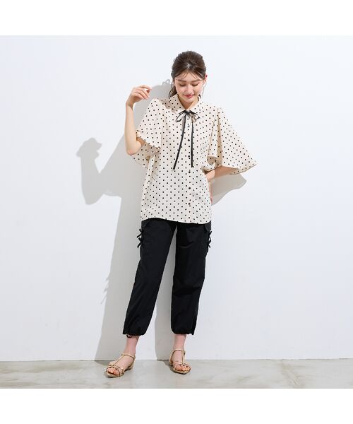 Rose Tiara / ローズティアラ シャツ・ブラウス | フレア袖ドットブラウス | 詳細1