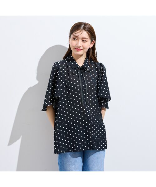 Rose Tiara / ローズティアラ シャツ・ブラウス | フレア袖ドットブラウス | 詳細3