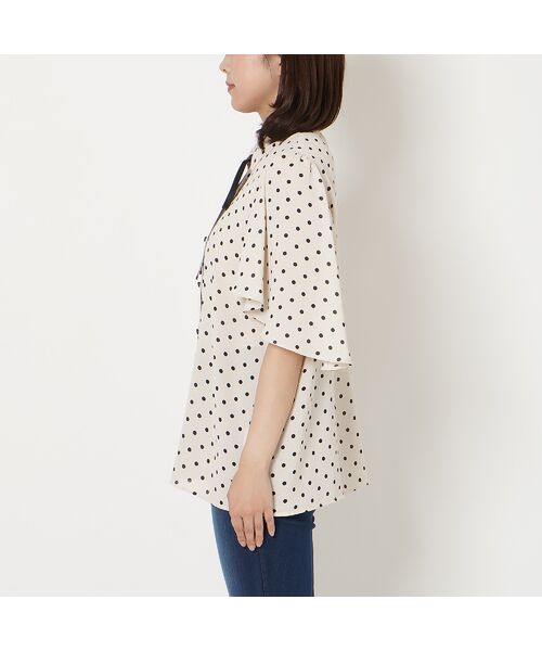Rose Tiara / ローズティアラ シャツ・ブラウス | フレア袖ドットブラウス | 詳細6
