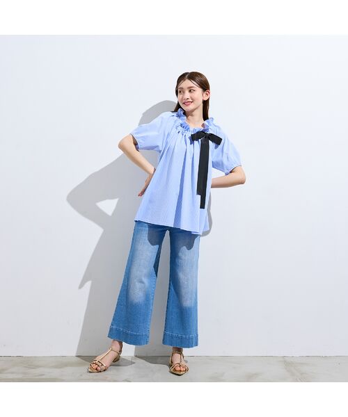 Rose Tiara / ローズティアラ シャツ・ブラウス | 【接触冷感】ギャザーリボンブラウス | 詳細6