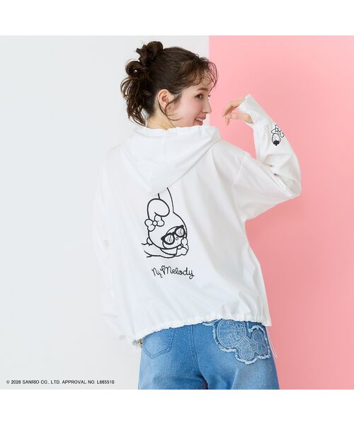 Rose Tiara / ローズティアラ パーカー | 【My Melody】マイメロディ　プリントラッシュガード素材パーカー | 詳細5