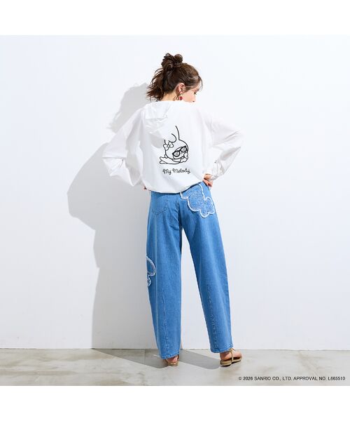 Rose Tiara / ローズティアラ パーカー | 【My Melody】マイメロディ　プリントラッシュガード素材パーカー（オフ）