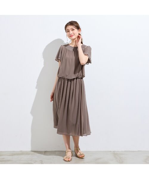 Rose Tiara / ローズティアラ ミニ・ひざ丈スカート | 【セットアップ対応】フレアプリーツスカート(ブラウン)