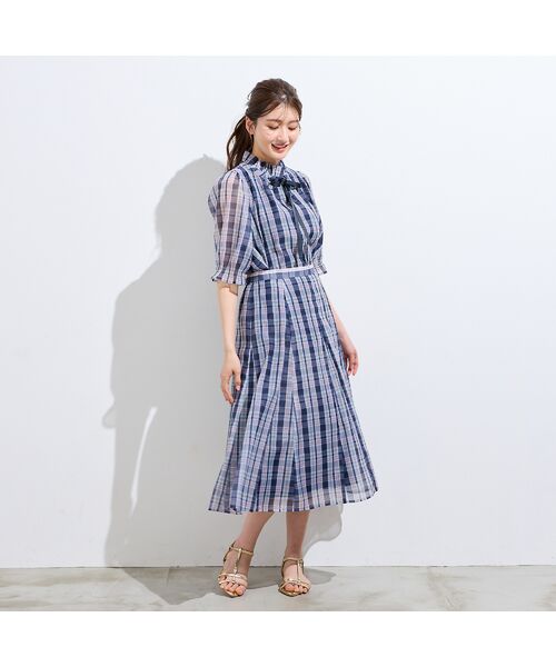 Rose Tiara / ローズティアラ ミニ・ひざ丈スカート | 【セットアップ対応】マドラスチェック風プリントスカート | 詳細6