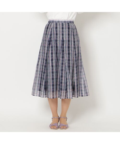 Rose Tiara / ローズティアラ ミニ・ひざ丈スカート | 【セットアップ対応】マドラスチェック風プリントスカート | 詳細8