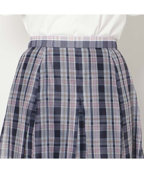 Rose Tiara / ローズティアラ ミニ・ひざ丈スカート | 【セットアップ対応】マドラスチェック風プリントスカート | 詳細11