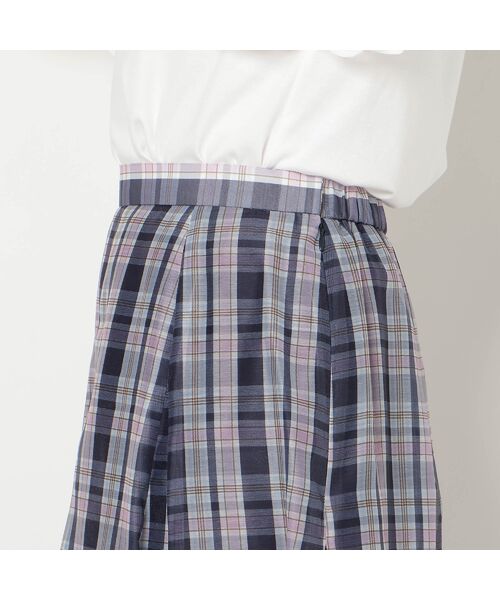 Rose Tiara / ローズティアラ ミニ・ひざ丈スカート | 【セットアップ対応】マドラスチェック風プリントスカート | 詳細12