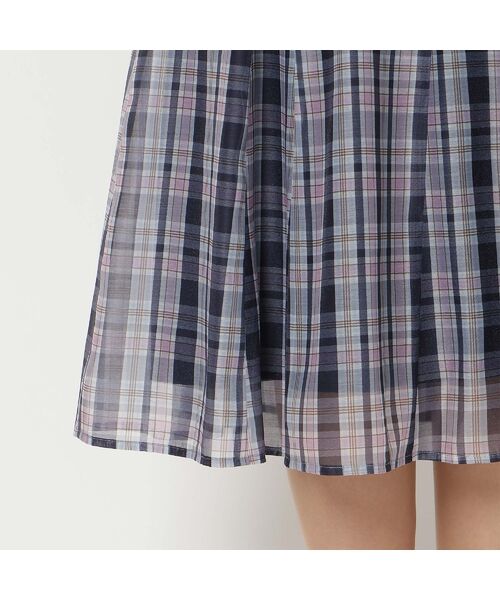 Rose Tiara / ローズティアラ ミニ・ひざ丈スカート | 【セットアップ対応】マドラスチェック風プリントスカート | 詳細14