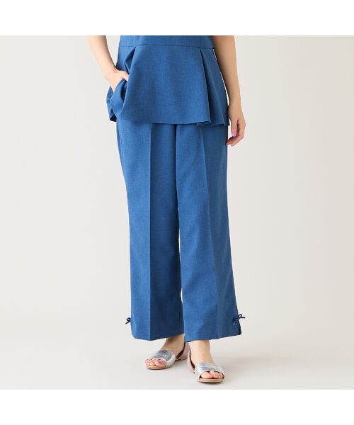 Rose Tiara / ローズティアラ その他パンツ | 【UVカット/イージーケア/接触冷感】ワイドパンツ（ダークブルー）