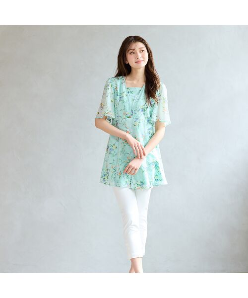 Rose Tiara / ローズティアラ その他パンツ | 【接触冷感/UVカット/伸縮性◎】フラワーレースレギンスパンツ | 詳細1