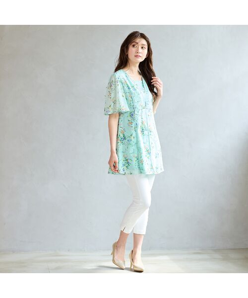 Rose Tiara / ローズティアラ その他パンツ | 【接触冷感/UVカット/伸縮性◎】フラワーレースレギンスパンツ（オフ）