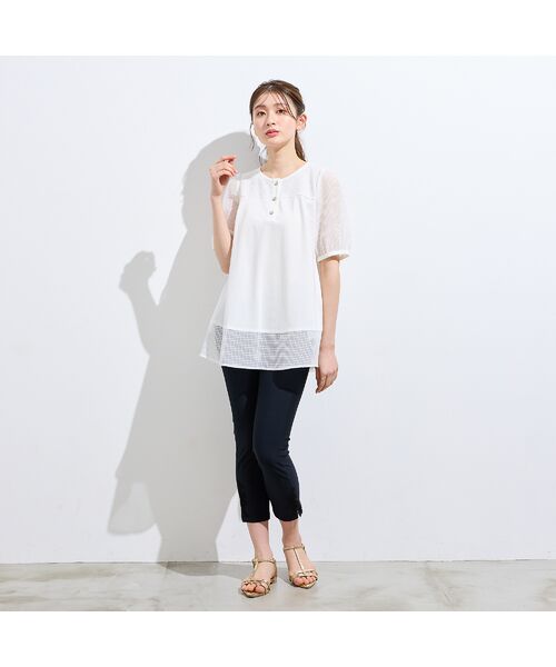 Rose Tiara / ローズティアラ その他パンツ | 【接触冷感/UVカット/伸縮性◎】フラワーレースレギンスパンツ（ブラック）