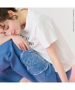 Rose Tiara / ローズティアラ デニムパンツ | 【My Melody】マイメロディ 刺繍カーブデニム