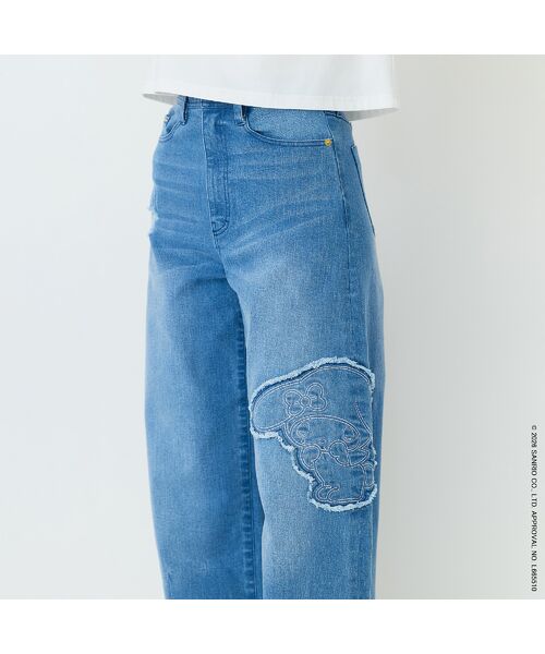 Rose Tiara / ローズティアラ デニムパンツ | 【My Melody】マイメロディ 刺繍カーブデニム | 詳細10