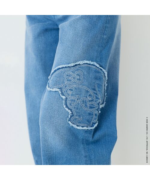 Rose Tiara / ローズティアラ デニムパンツ | 【My Melody】マイメロディ 刺繍カーブデニム | 詳細11