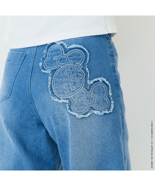 Rose Tiara / ローズティアラ デニムパンツ | 【My Melody】マイメロディ 刺繍カーブデニム | 詳細12
