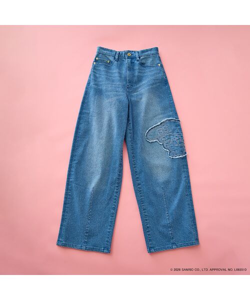 Rose Tiara / ローズティアラ デニムパンツ | 【My Melody】マイメロディ 刺繍カーブデニム | 詳細13