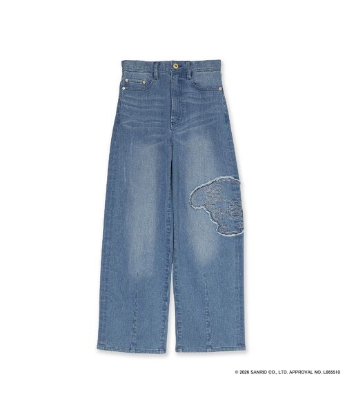 Rose Tiara / ローズティアラ デニムパンツ | 【My Melody】マイメロディ 刺繍カーブデニム | 詳細15