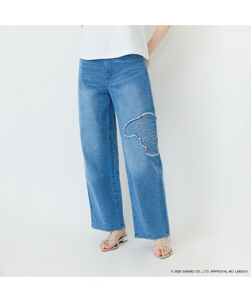 Rose Tiara / ローズティアラ デニムパンツ | 【My Melody】マイメロディ 刺繍カーブデニム | 詳細8