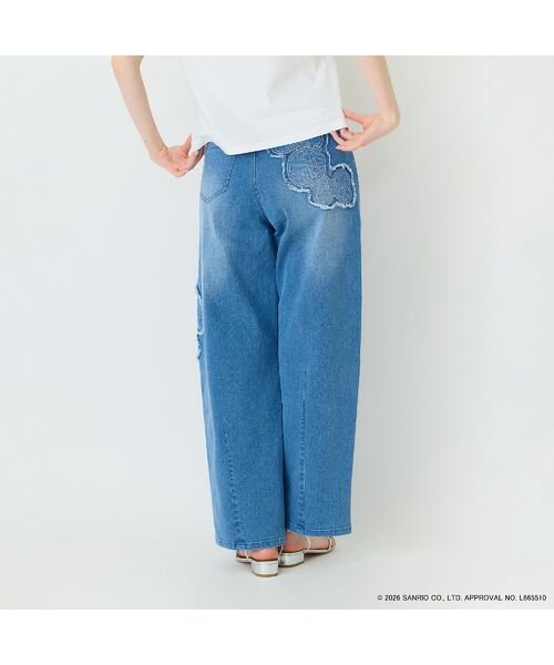 Rose Tiara / ローズティアラ デニムパンツ | 【My Melody】マイメロディ 刺繍カーブデニム | 詳細9